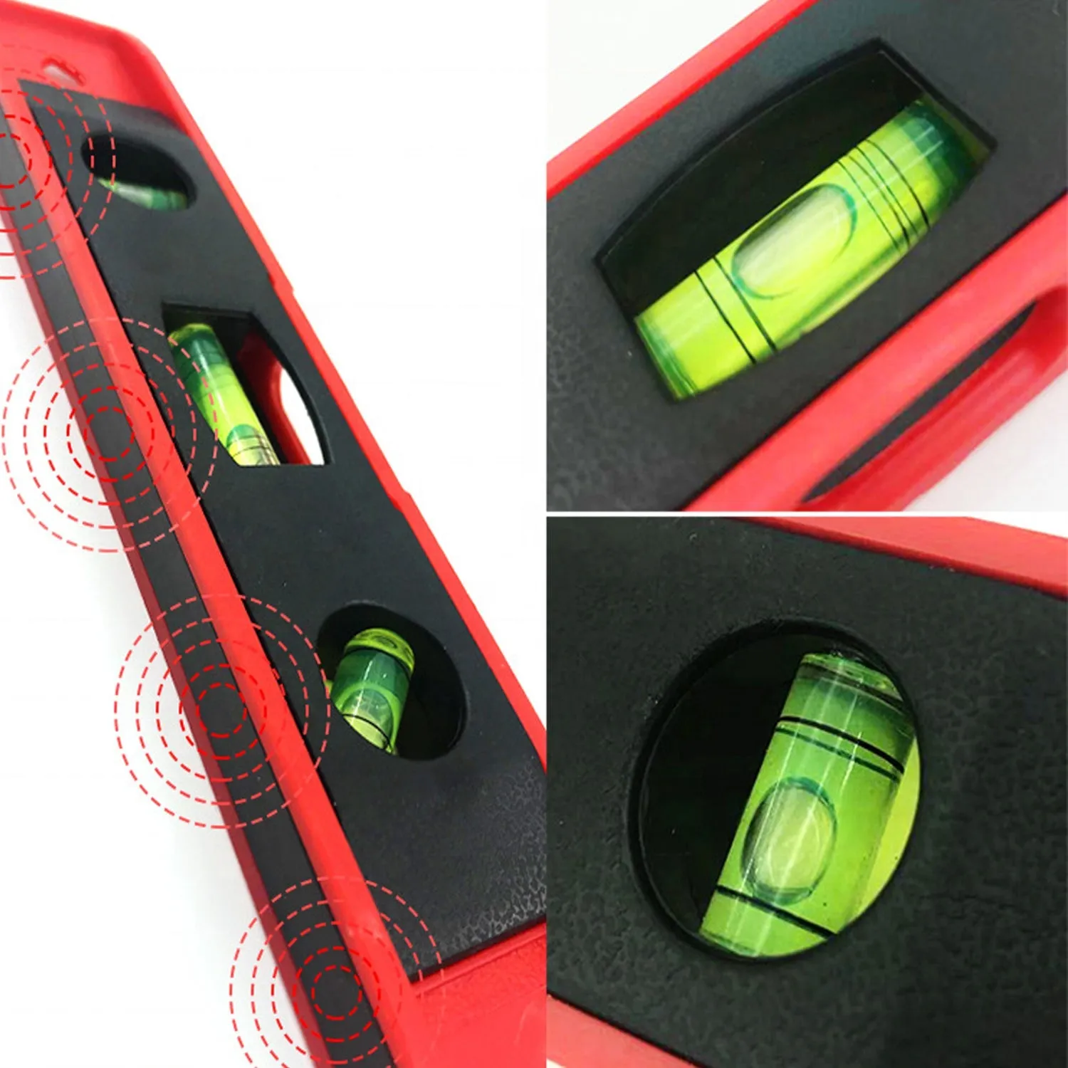 0411a 3 Bubble Mini Spirit Level Plastic Torpedo Carpenter's Spirit Level Measurement tools