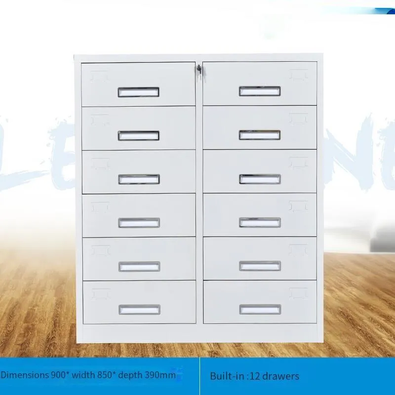 10 Bucket Single Row Ordinary Cabinet Office Multi-layer Storage Material Cabinet With Lock Multi Bucket File Cabinet File Iron Drawer Cabinet