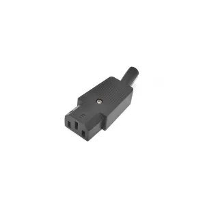 10A 250V IEC320 C13 Three Pin Linker Female Mains Connector Black