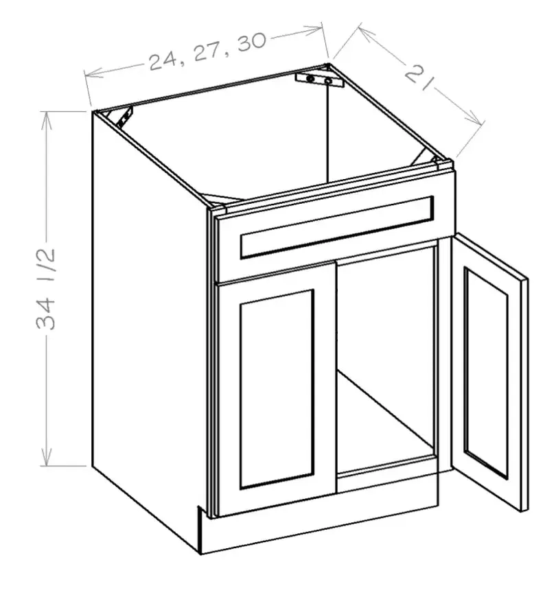 30" Wide Vanity Sink Base with False Drawer- Ultimate