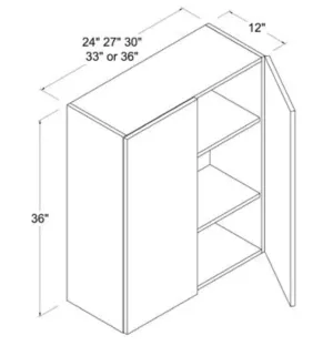 36" High Double Door Wall Cabinet - Modern Lite