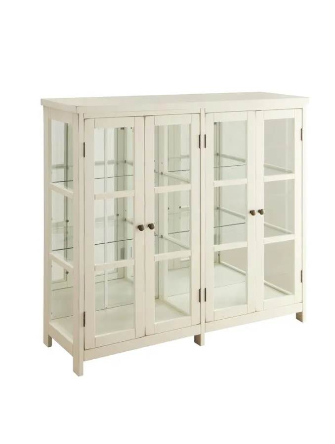 4-door Display Accent Cabinet White