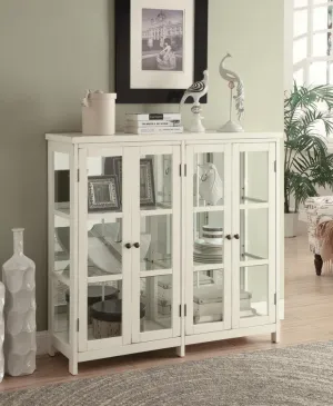 4-door Display Accent Cabinet White