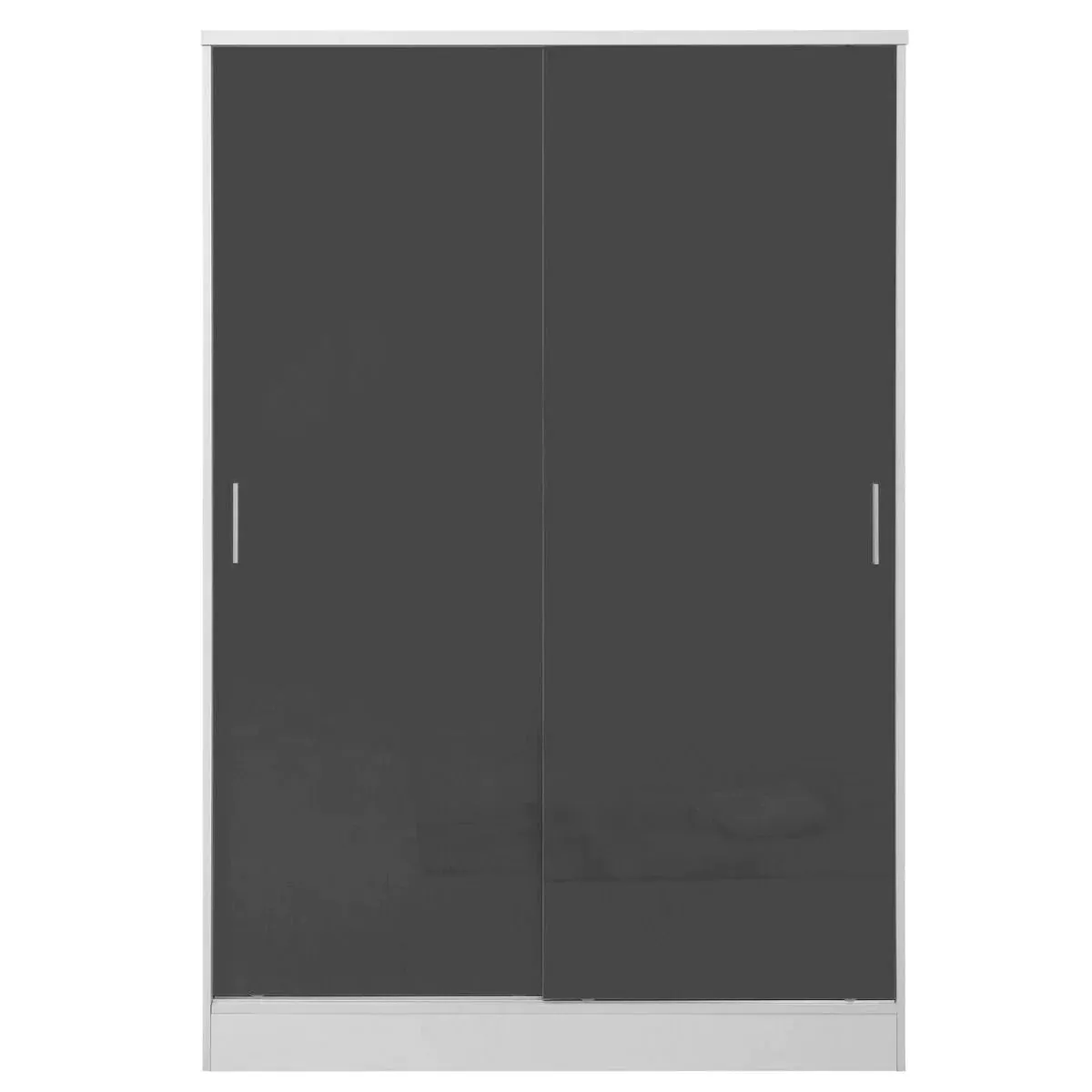 4 Pcs Reflect XL 2 Sliding Door Wardrobe Set - Grey & Matt White