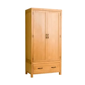 Abbey Waxed Oak Double Wardrobe