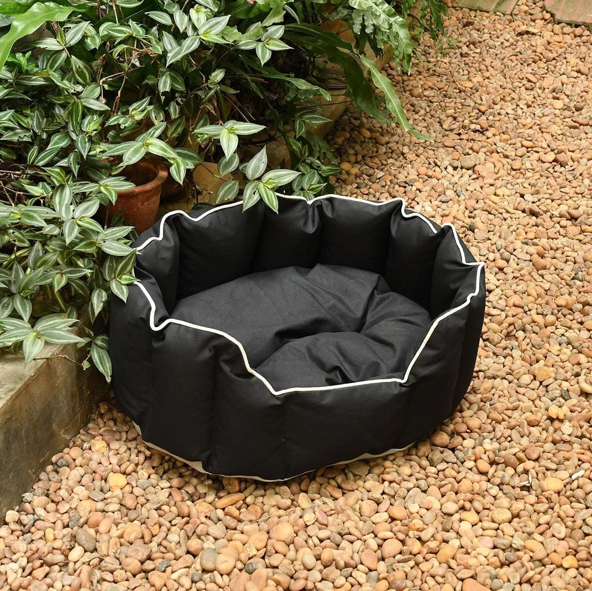 Acrylic Coated Dog Bed - Medium - Kyoko - Midnight Black