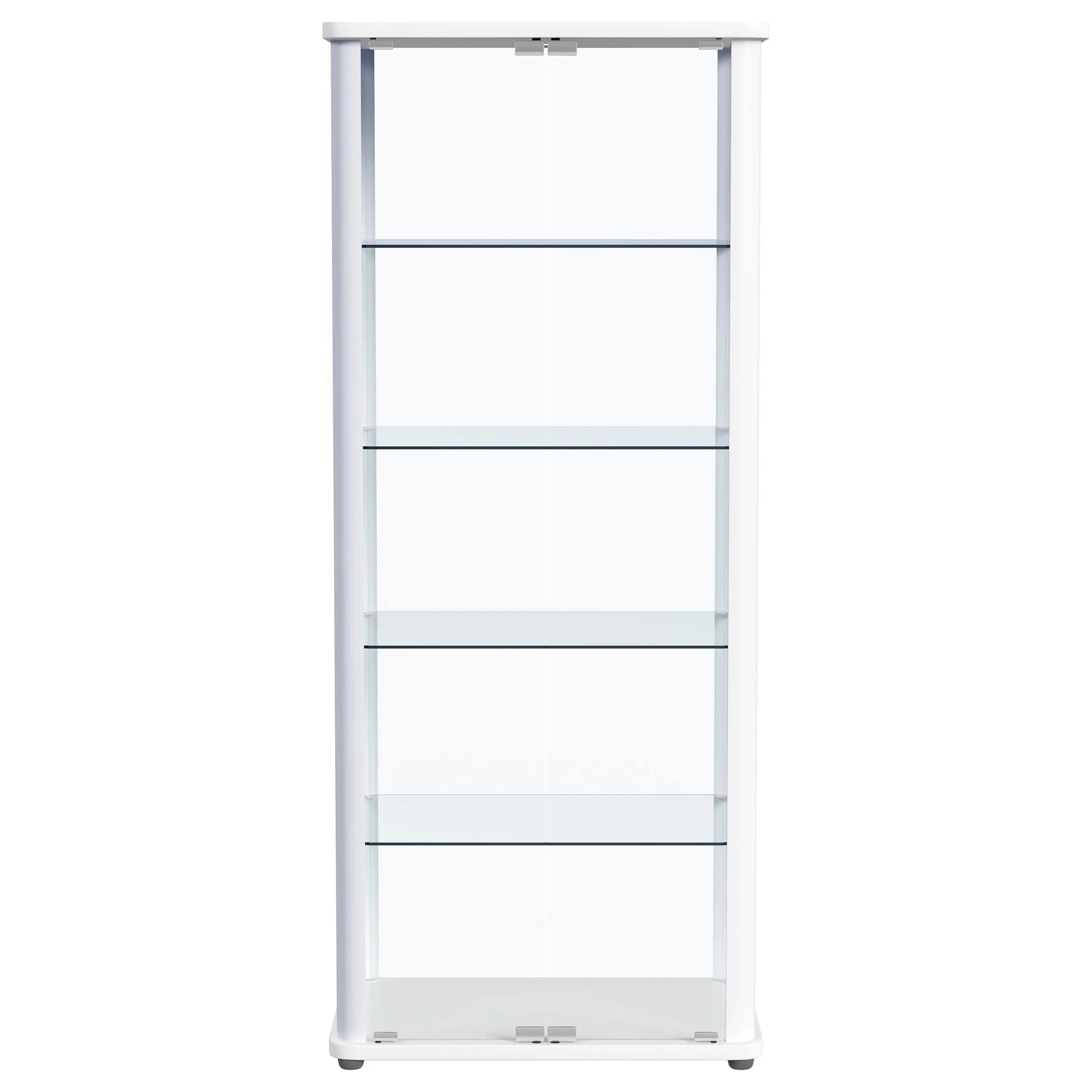 Aero 5-shelf Display Curio Cabinet with LED Lighting White