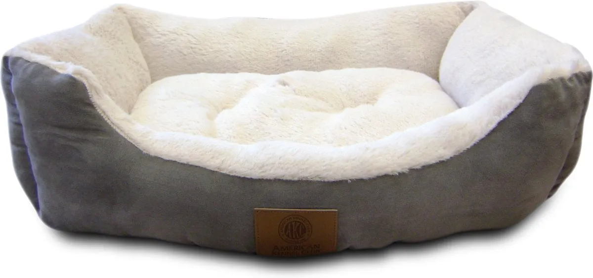 American Kennel Club AKC Burlap Bolster Dog Bed