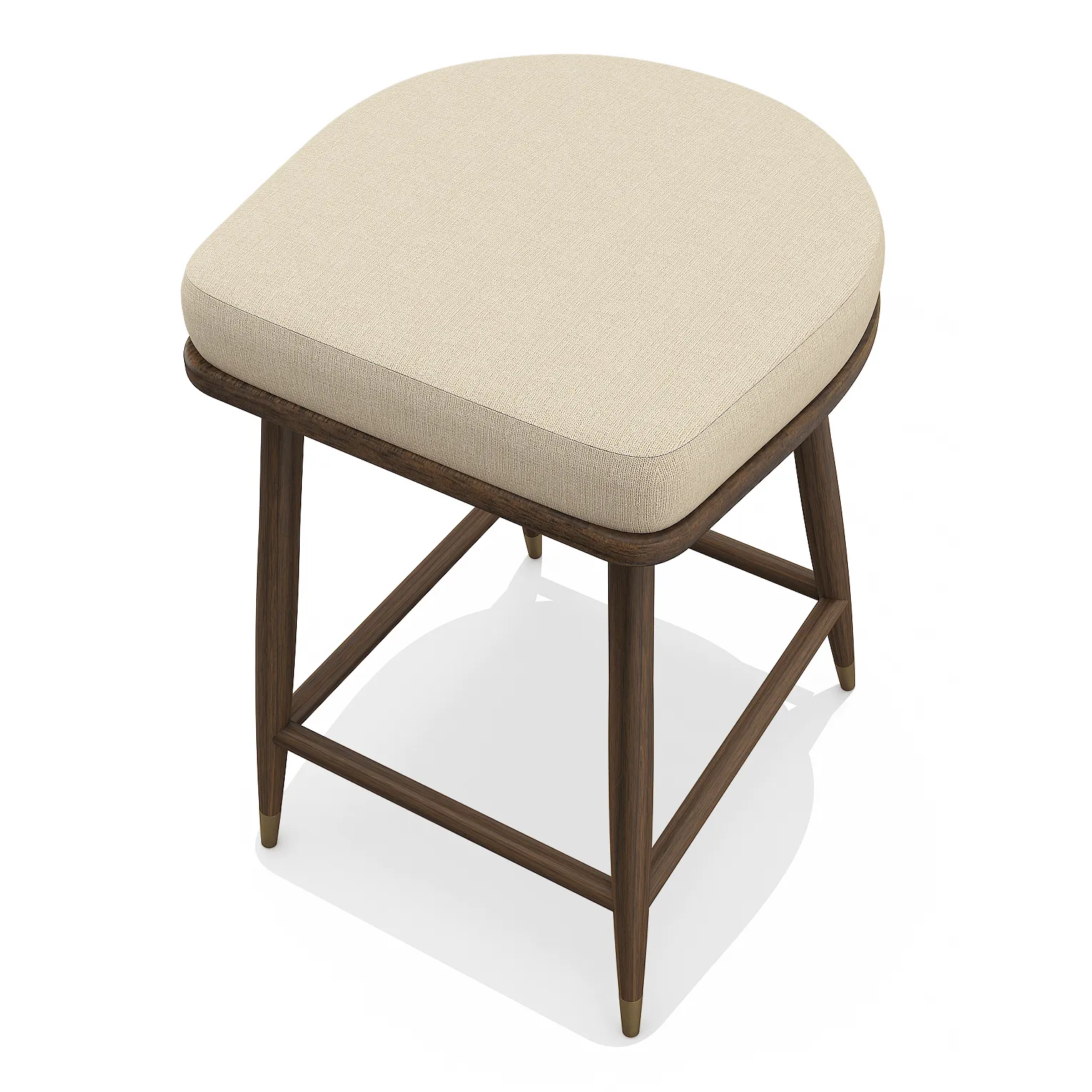 Ariane Walnut Wood Counter Stool