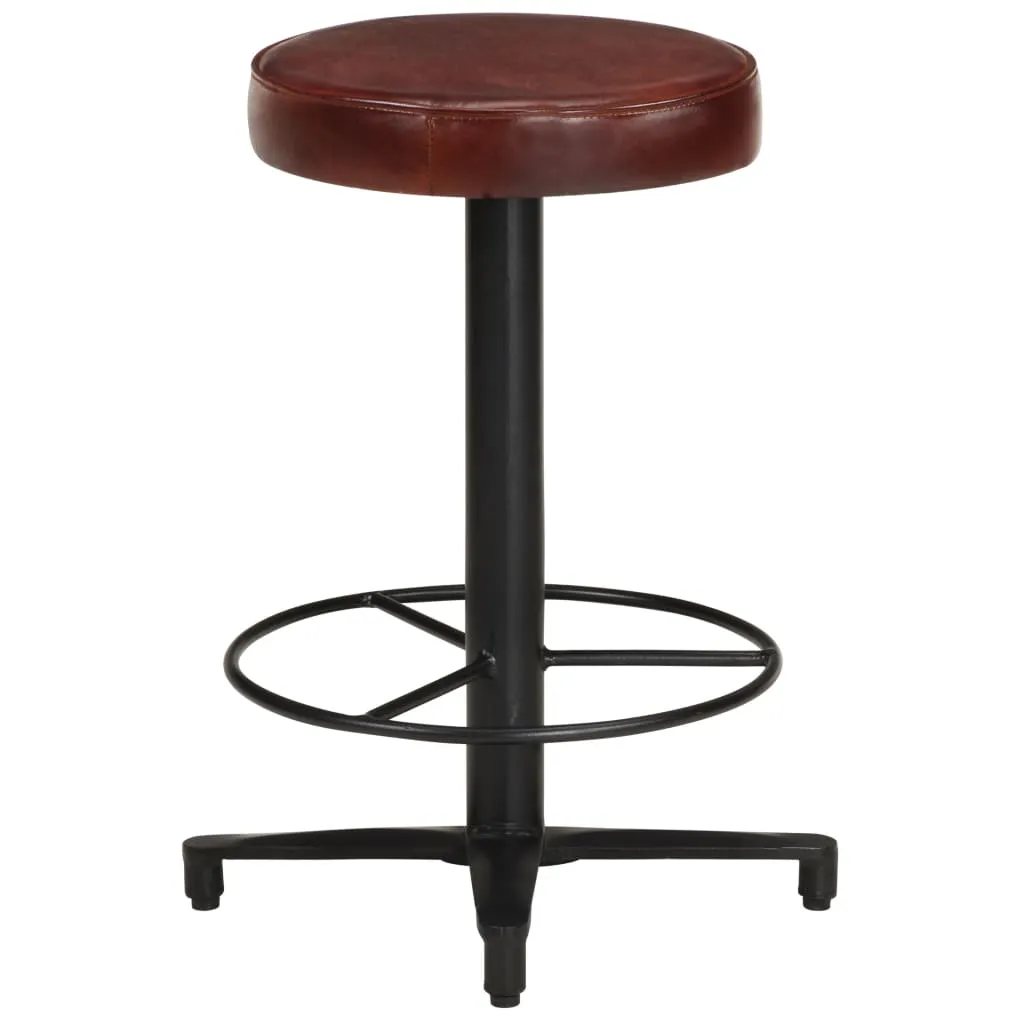 Bar Stools 2 pcs 52 cm Real Leather