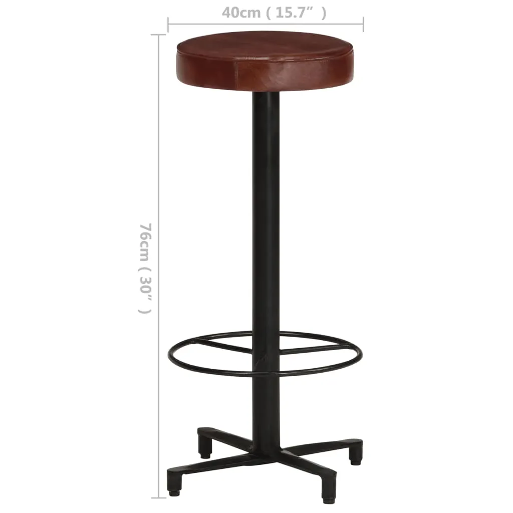 Bar Stools 2 pcs 76 cm Real Leather