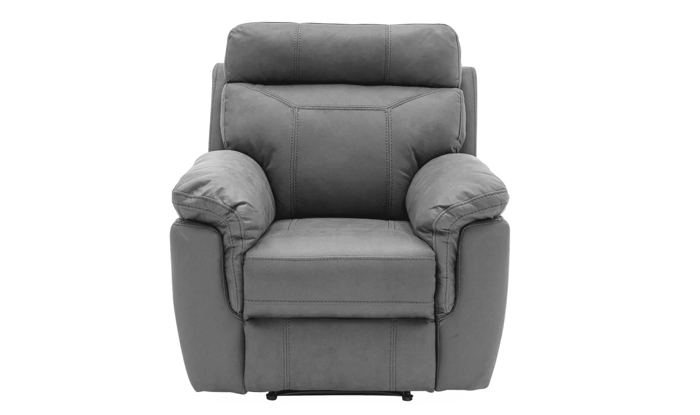 Baxter 1 Seater Recliner in Grey by Vida Living