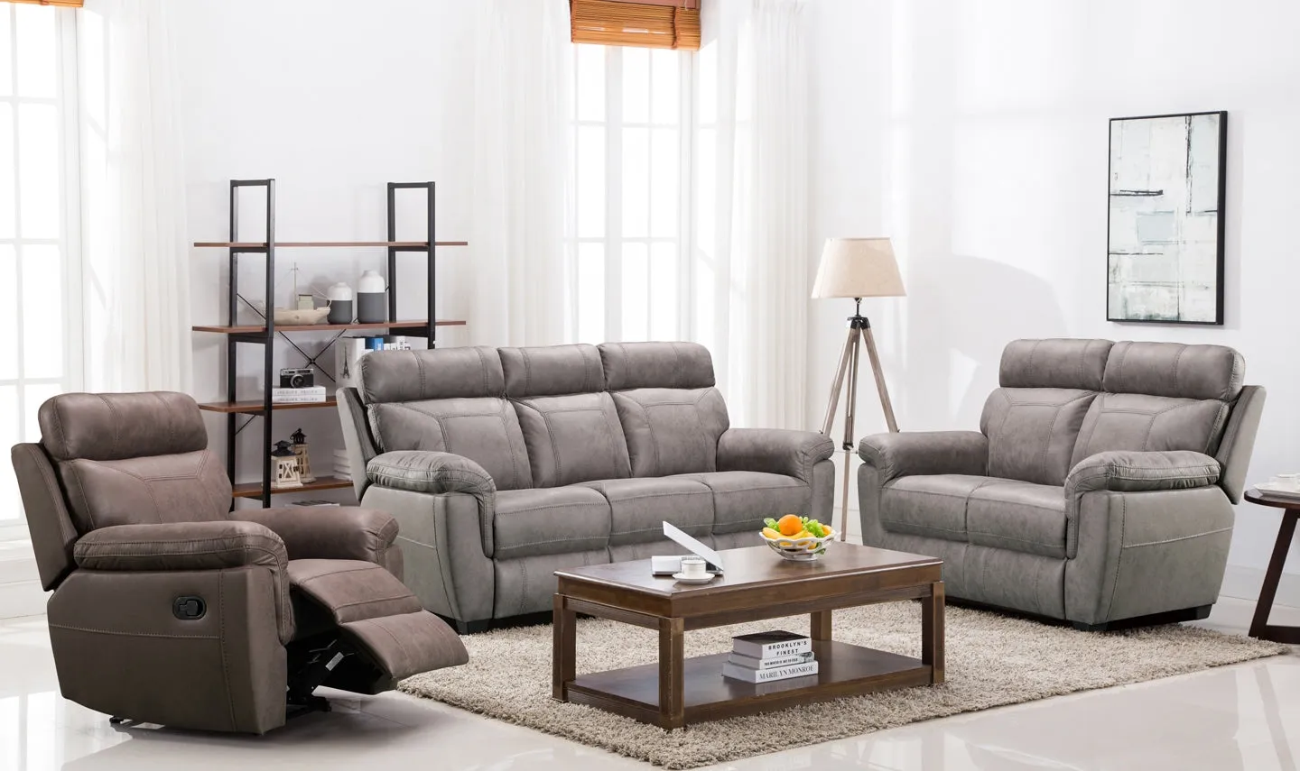 Baxter 3 1 1 Sofa Set in Grey by Vida Living