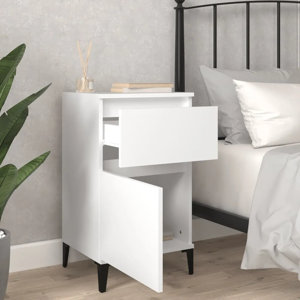 Bedside Cabinets 2 pcs White 40x35x70 cm