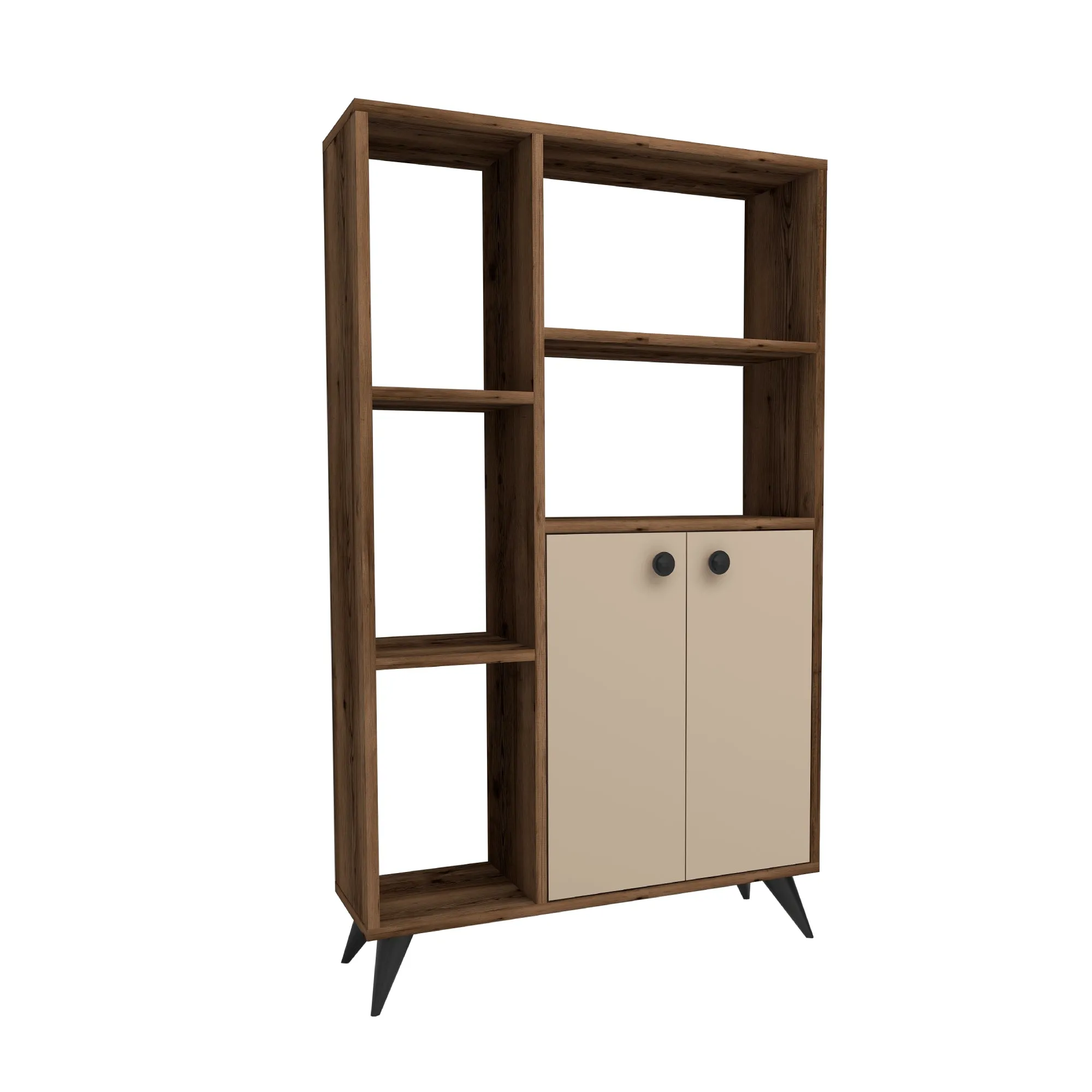 Bookcase with Cabinets and Shelves Melantha