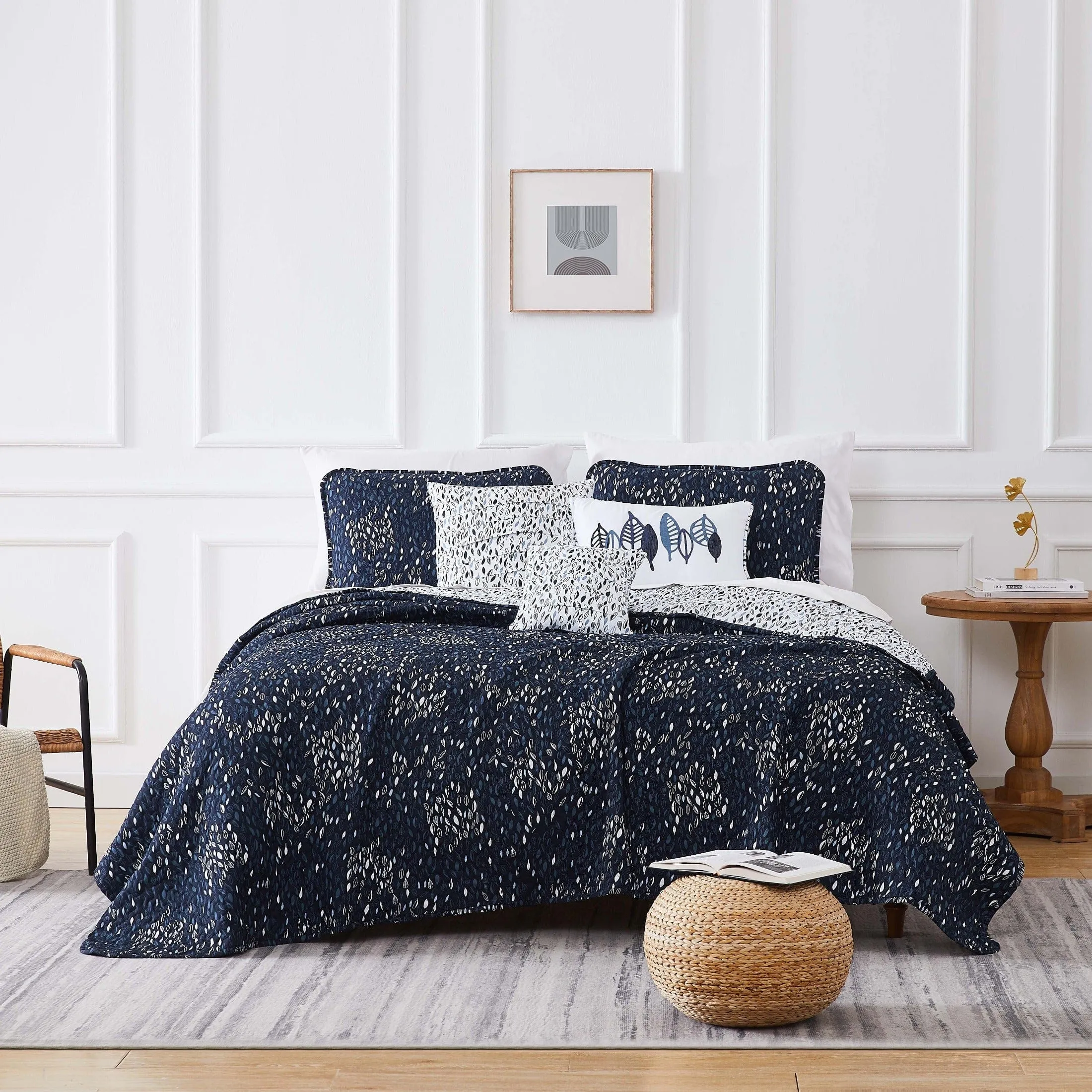 Botanical Leaves 6-Piece Quilt Bedding Set