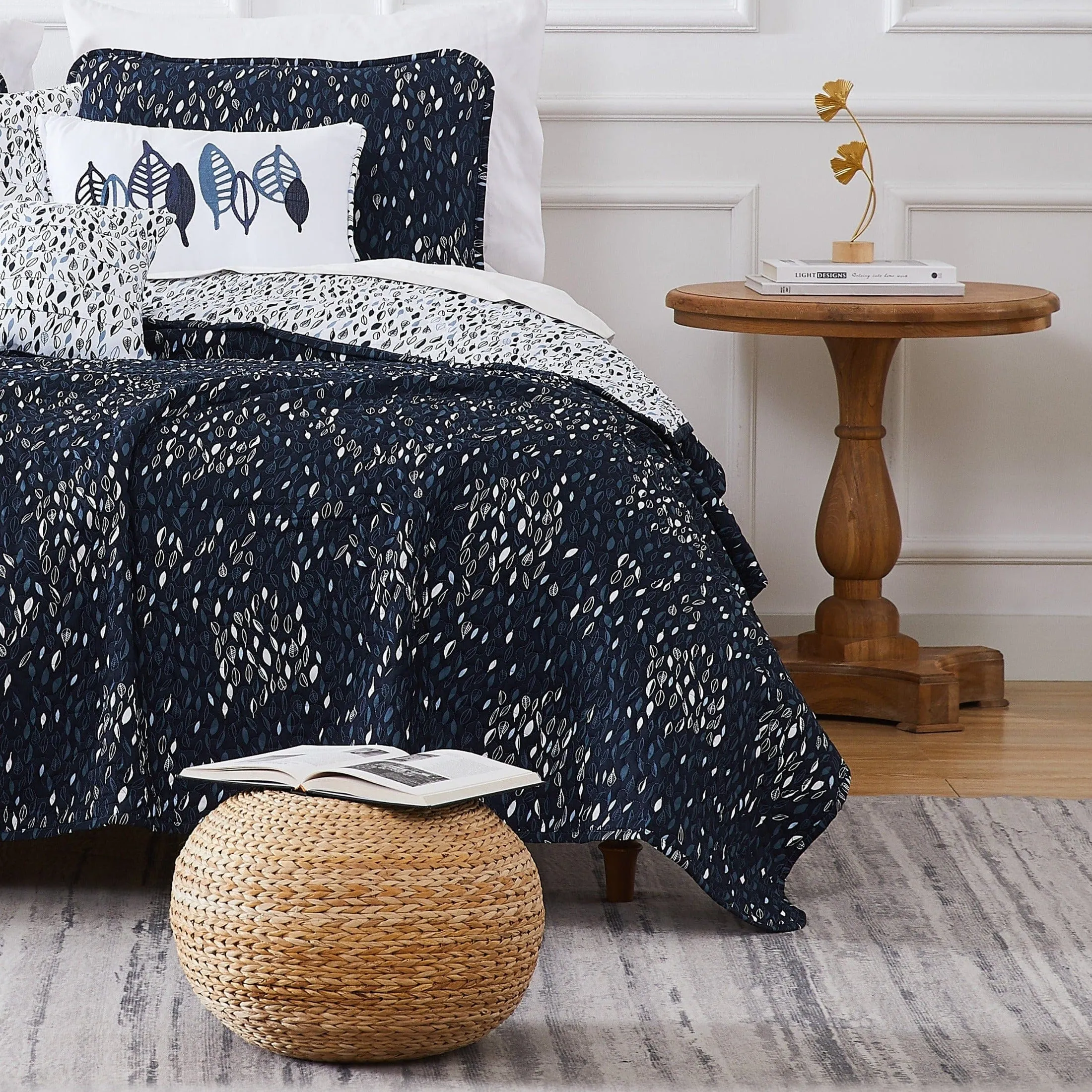 Botanical Leaves 6-Piece Quilt Bedding Set