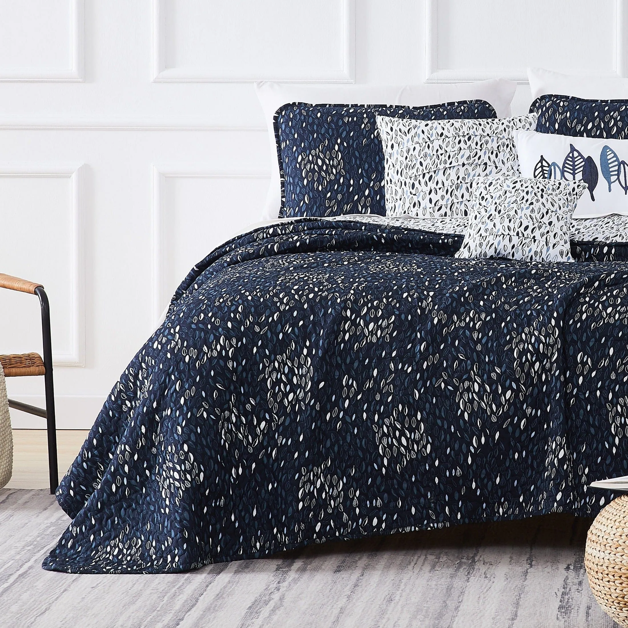 Botanical Leaves 6-Piece Quilt Bedding Set