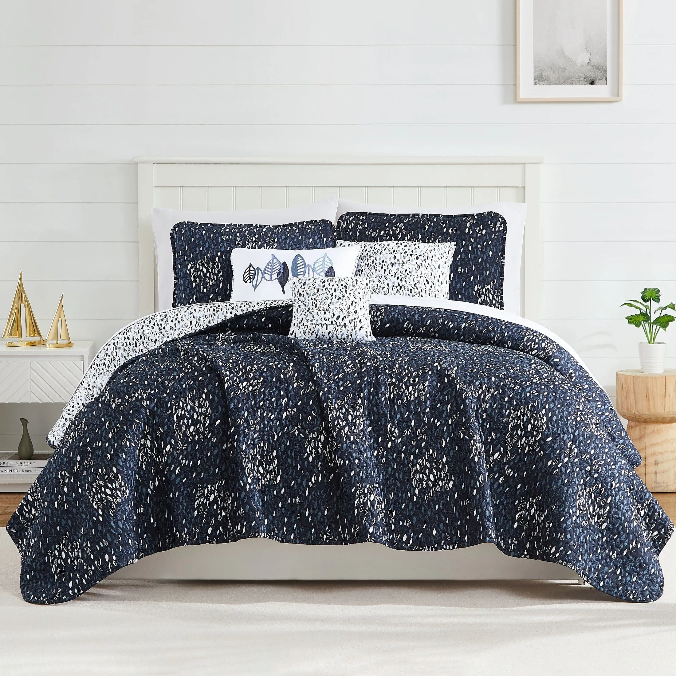 Botanical Leaves 6-Piece Quilt Bedding Set