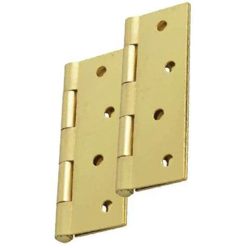 Butt Hinges Brass Plated 2" w/ Screws