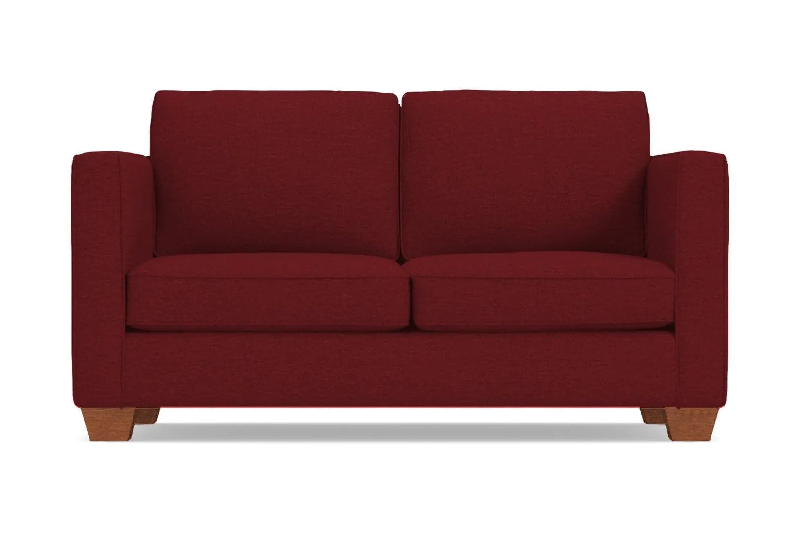 Catalina Apartment Size Sleeper Sofa Bed :: Leg Finish: Pecan / Sleeper Option: Deluxe Innerspring Mattress