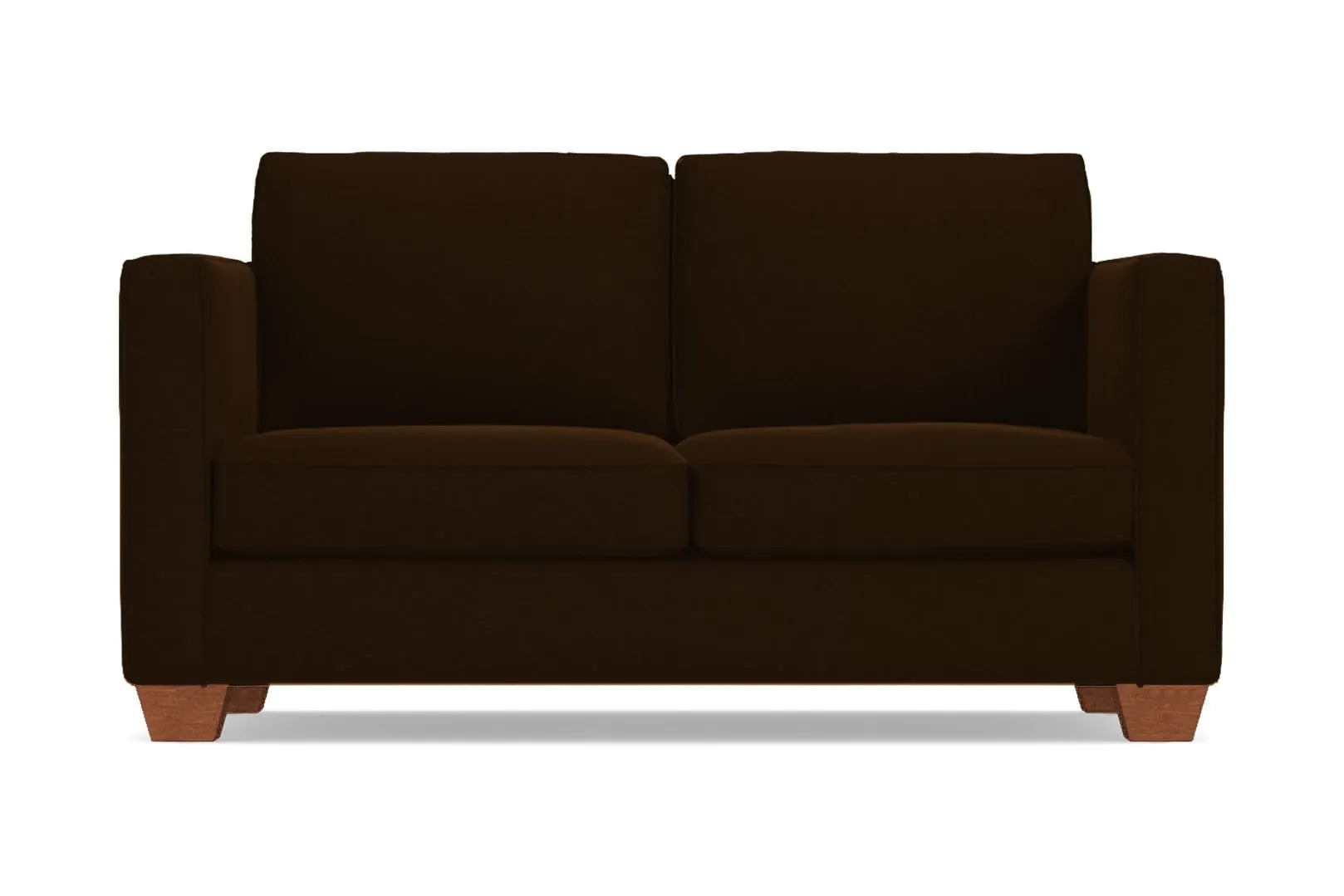 Catalina Apartment Size Sleeper Sofa Bed :: Leg Finish: Pecan / Sleeper Option: Deluxe Innerspring Mattress