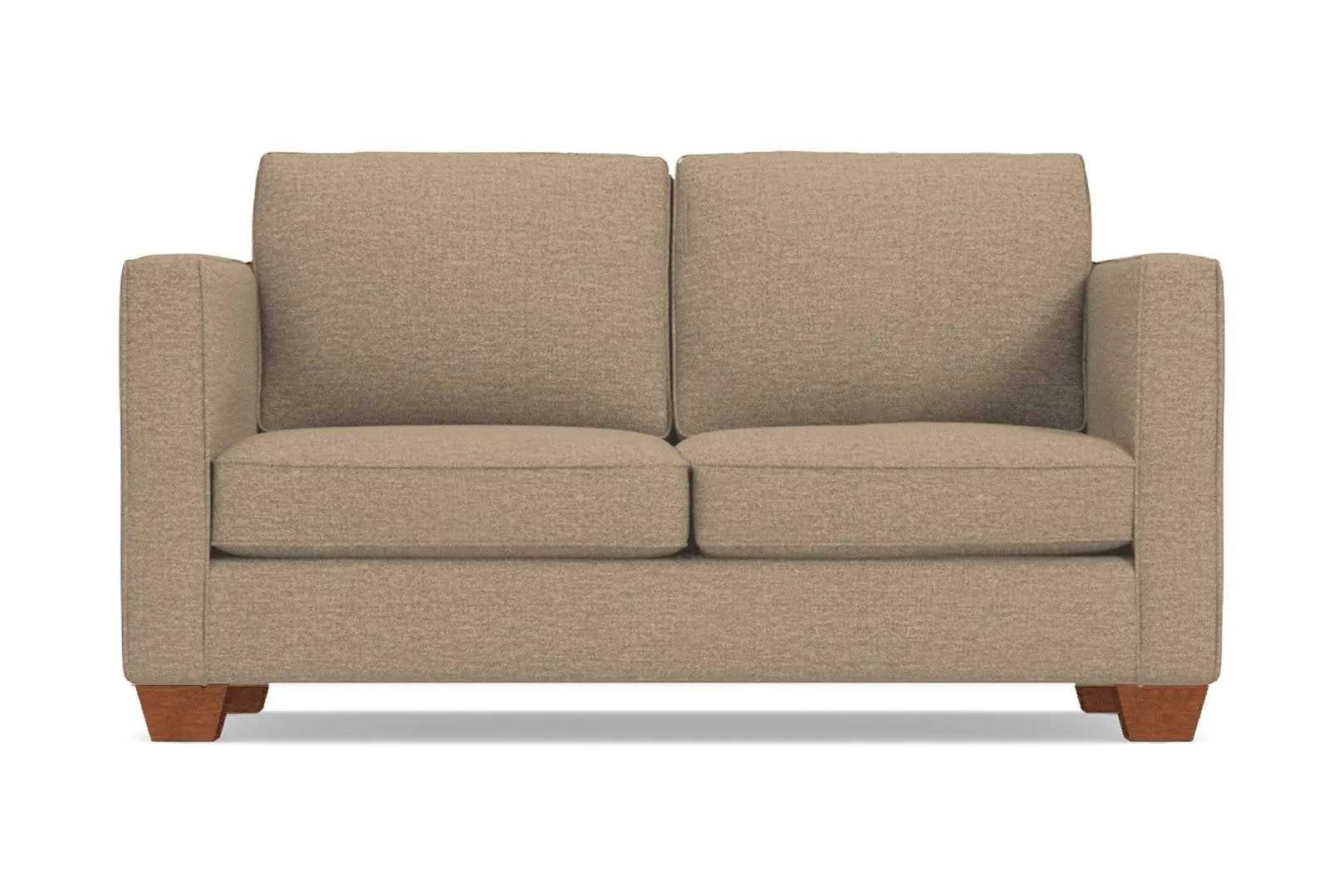 Catalina Apartment Size Sleeper Sofa Bed :: Leg Finish: Pecan / Sleeper Option: Deluxe Innerspring Mattress