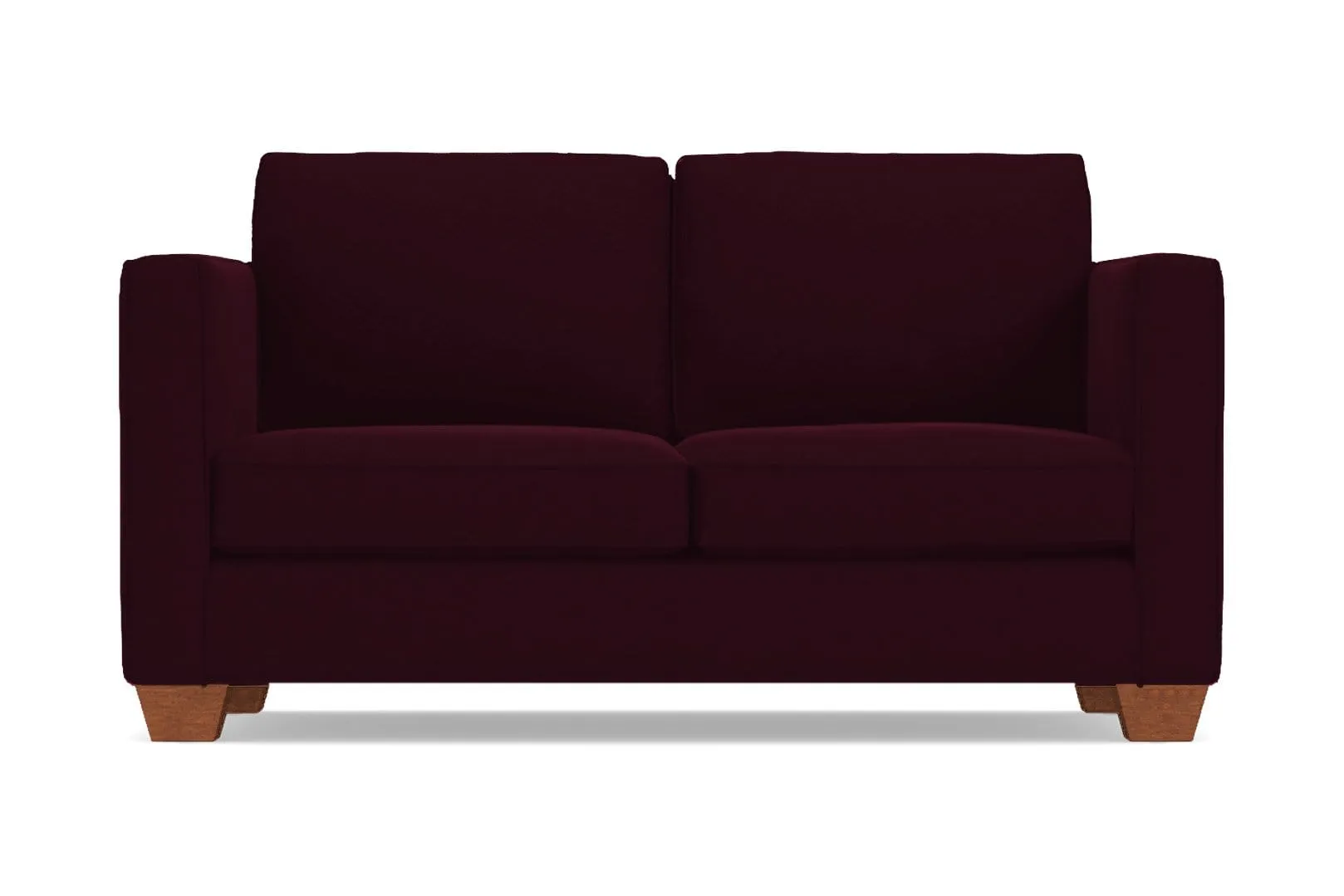 Catalina Apartment Size Sleeper Sofa Bed :: Leg Finish: Pecan / Sleeper Option: Deluxe Innerspring Mattress