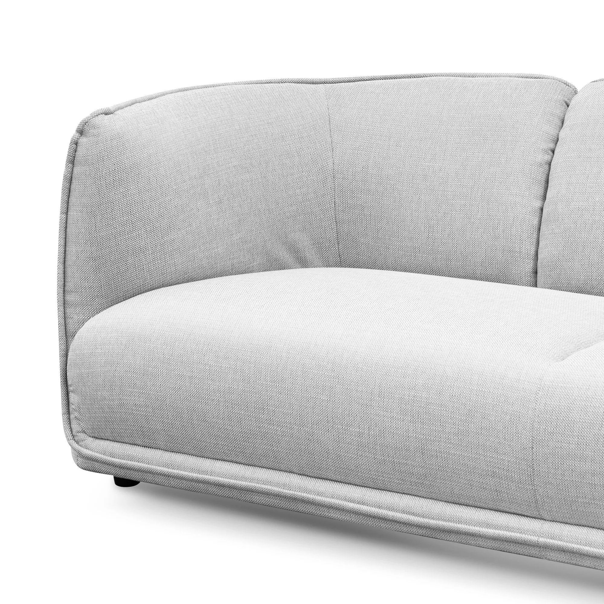 Chapman 3 Seater Fabric Sofa- Light Texture Grey