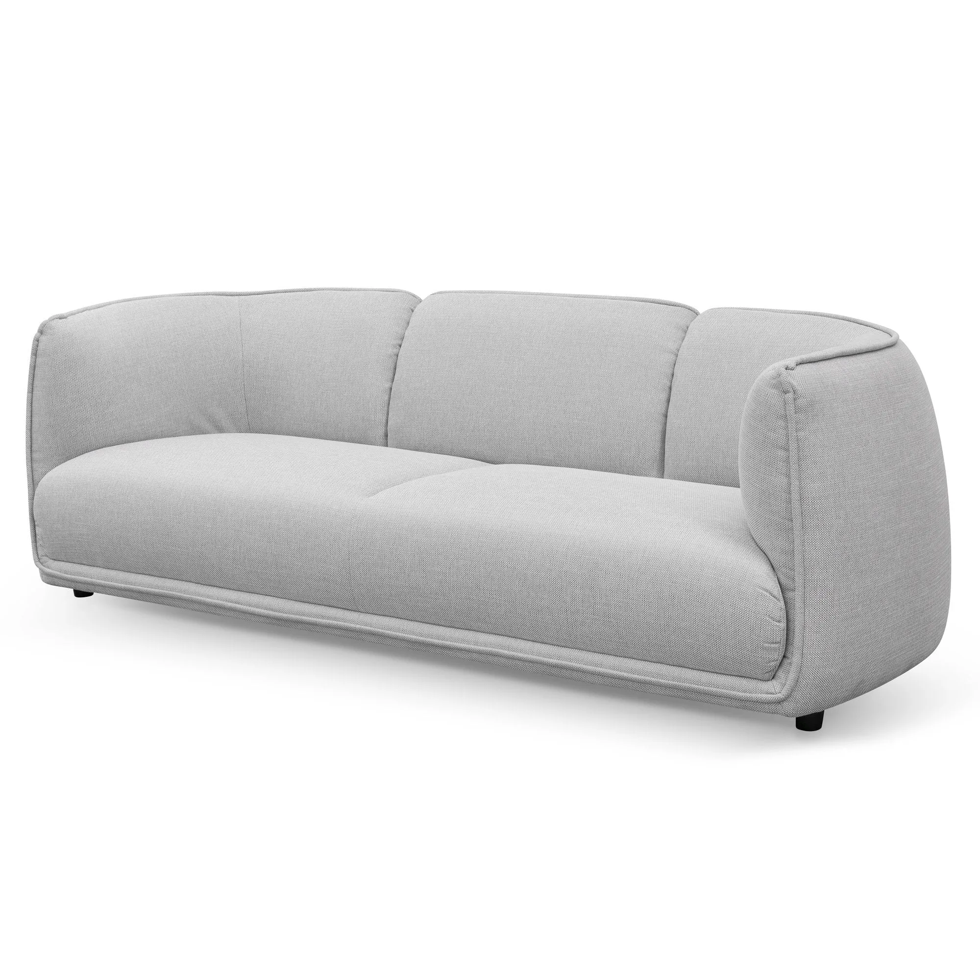 Chapman 3 Seater Fabric Sofa- Light Texture Grey