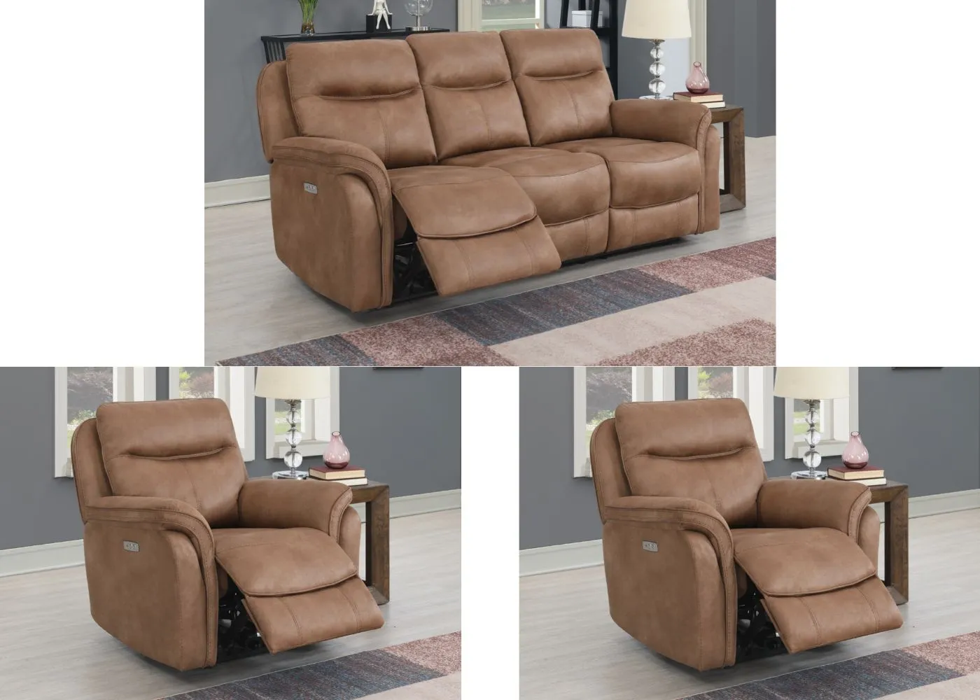 Claremont Electric Reclining Sofa Range in Sahara by Annaghmore