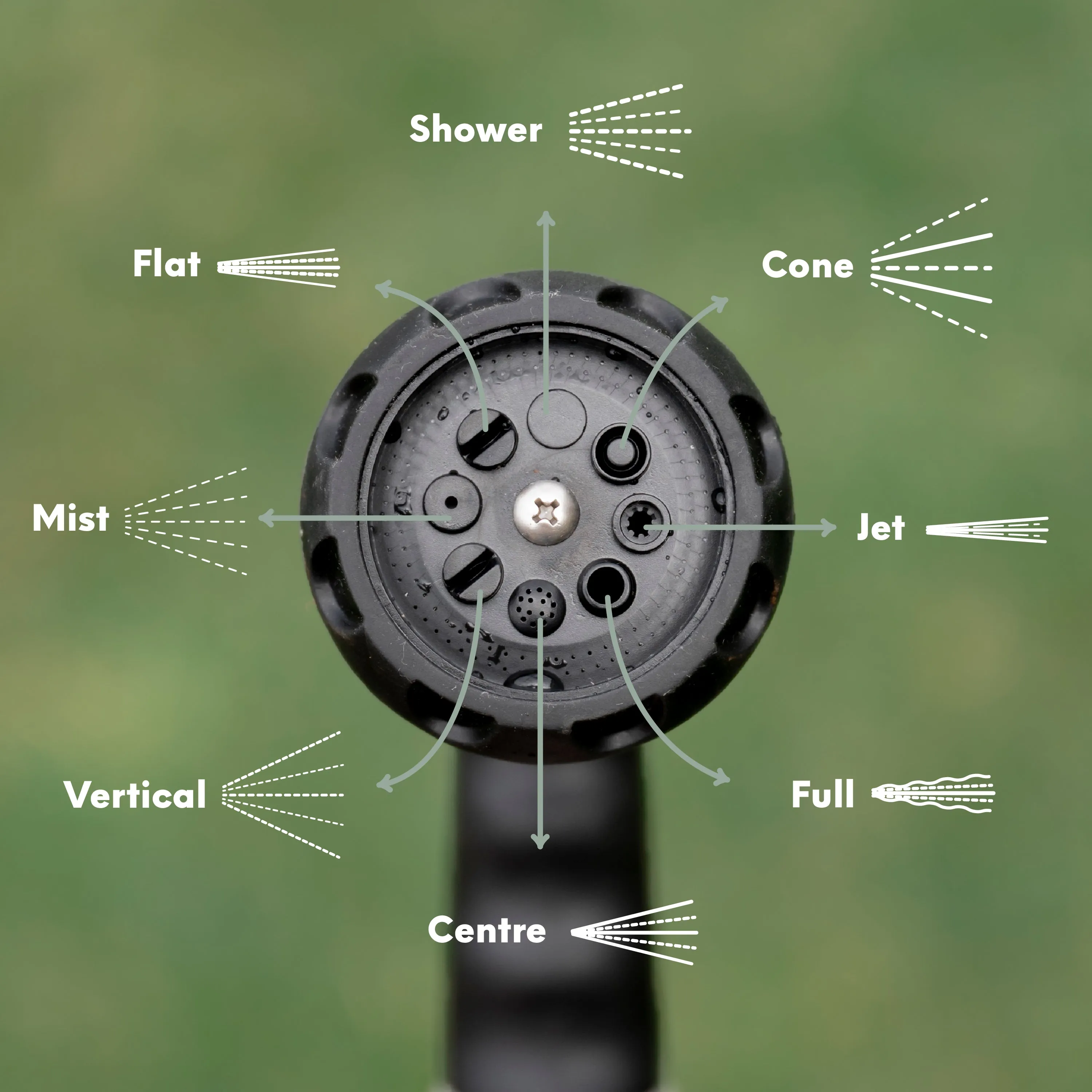 Comfort 8-Pattern Flow Control Sprayer   Fitting