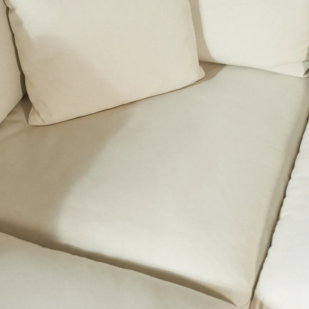 COSMIC - Cream Fabric Modular Sectional (5 piece)