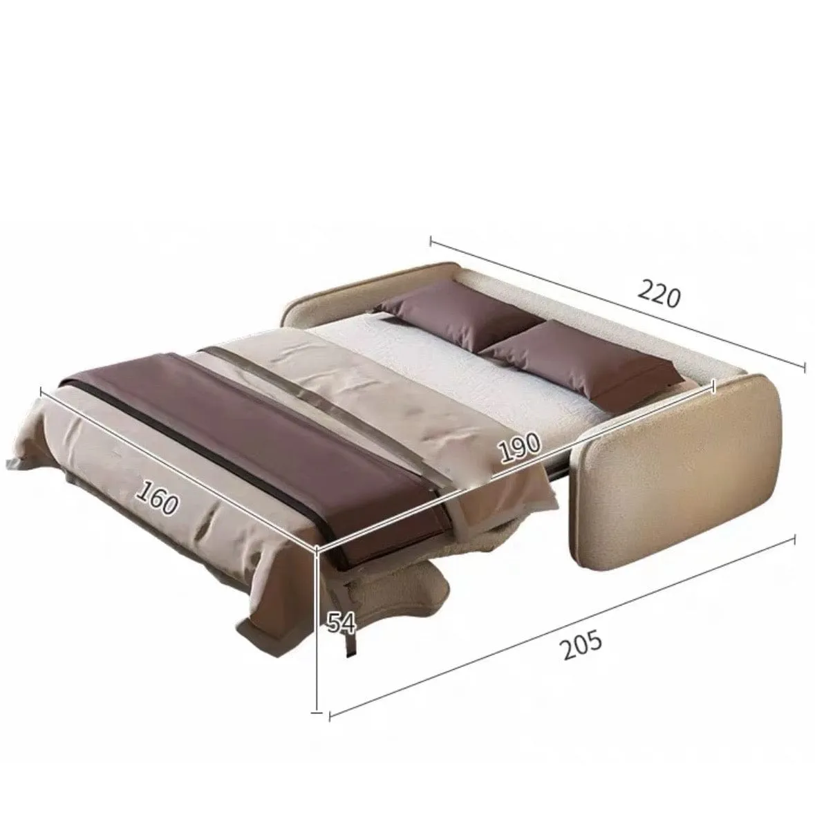 Denver Foldable Sofa Bed with Mattress