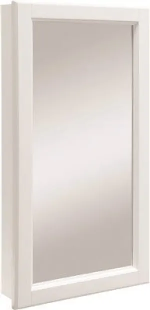 Design House Wyndham White Semi-Gloss Medicine Cabinet Mirror With One Door And Two Shelves' 16 In. X 30 In. X 4.75 In.