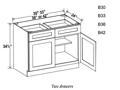 Double Door Double Drawer Bases - Ultimate