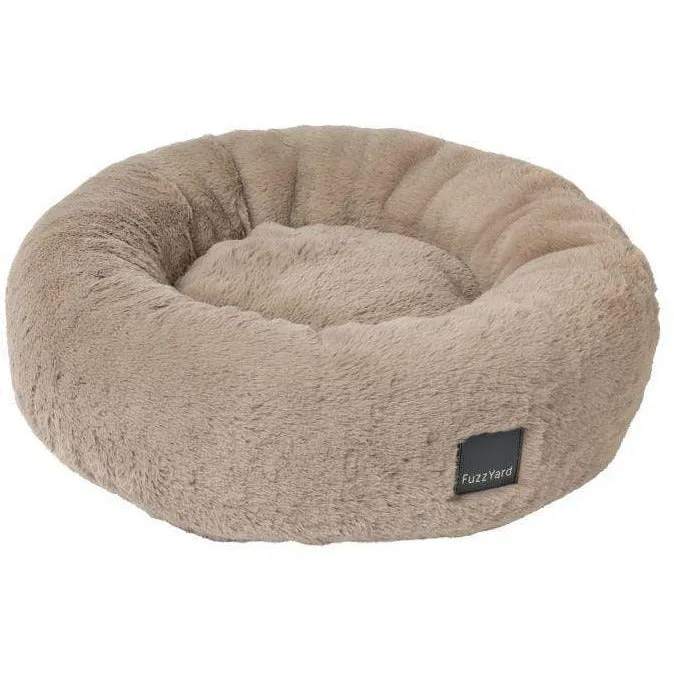 Dreameazzzy Cuddler Round Luxury Dog Bed - Chai