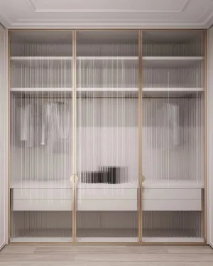 ELLIS MODERN LUXURY WARDROBE WITH GLASS SHUTTER