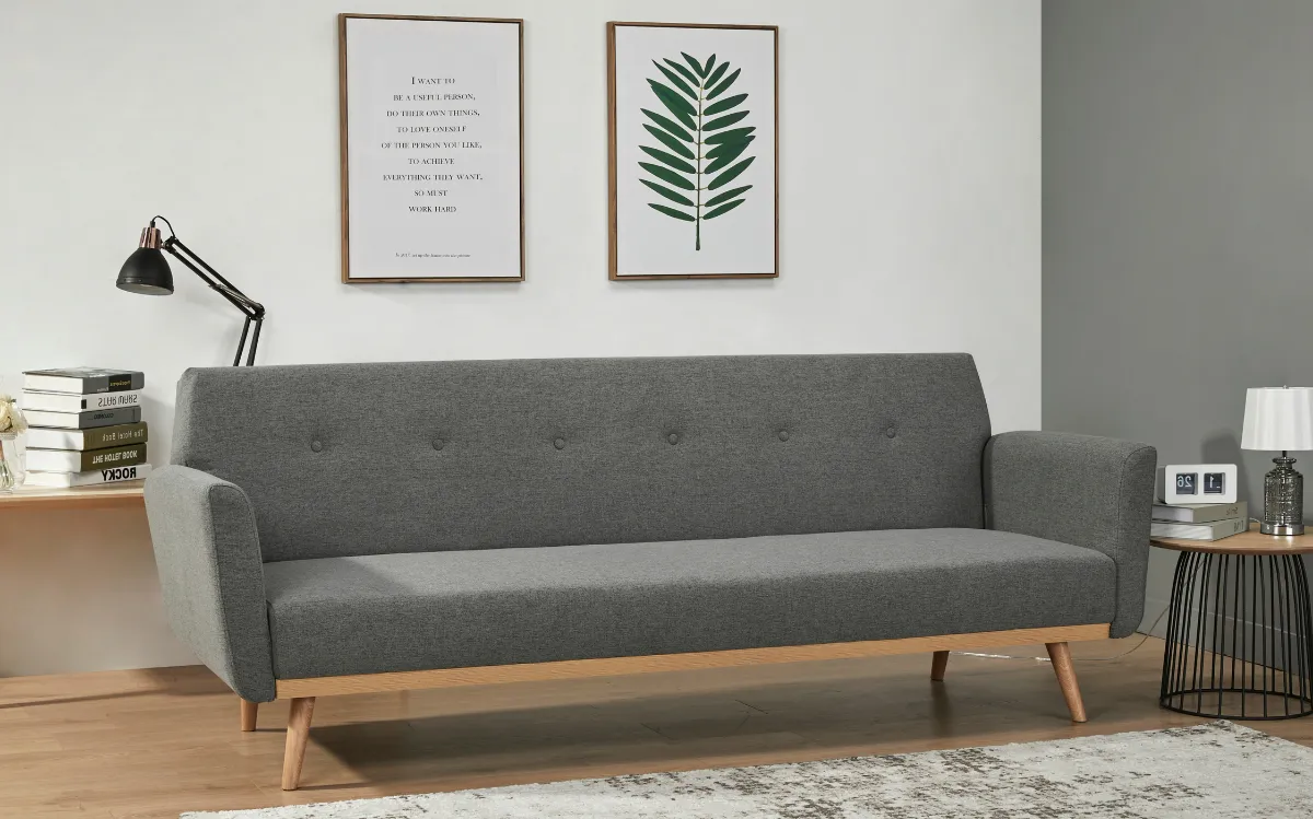 Esta Fabric Sofa Bed (Light / Dark Grey)