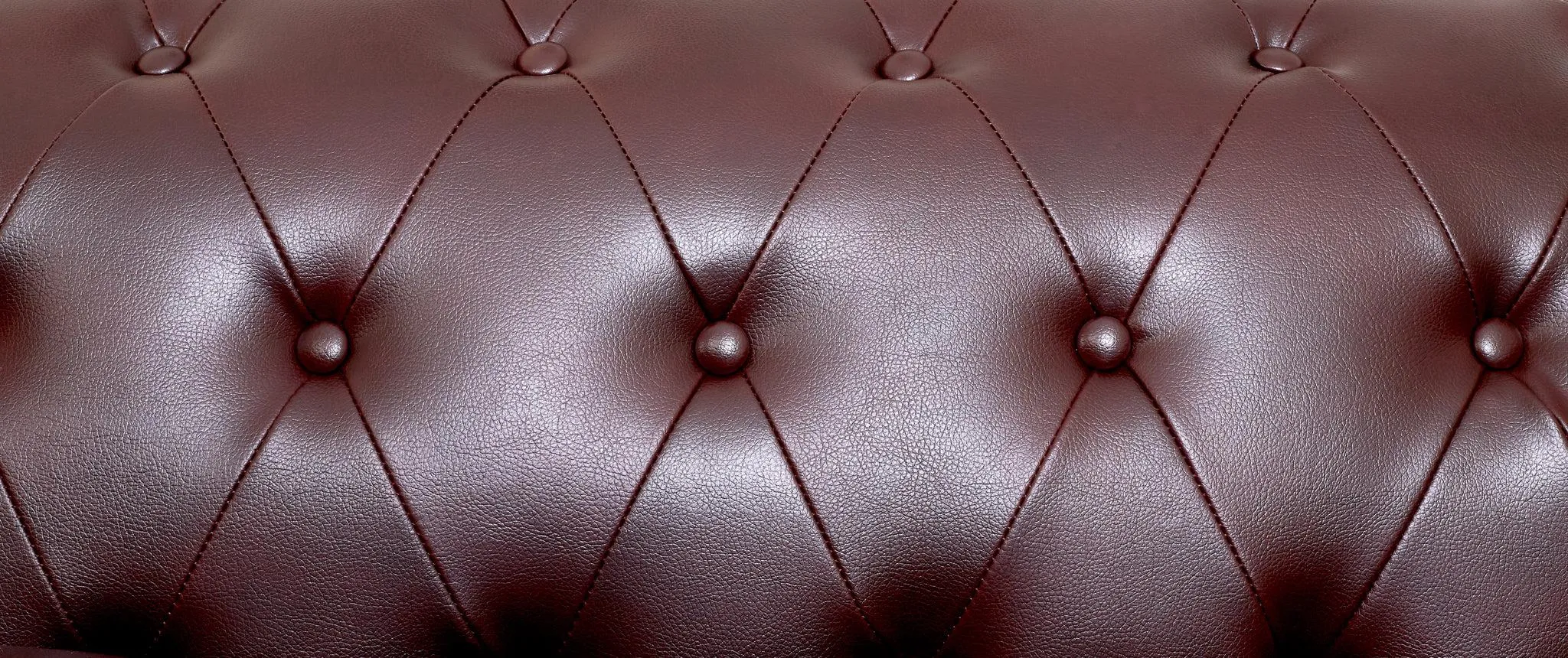 Faux Leather Chesterfield Sofa Suite - Brown