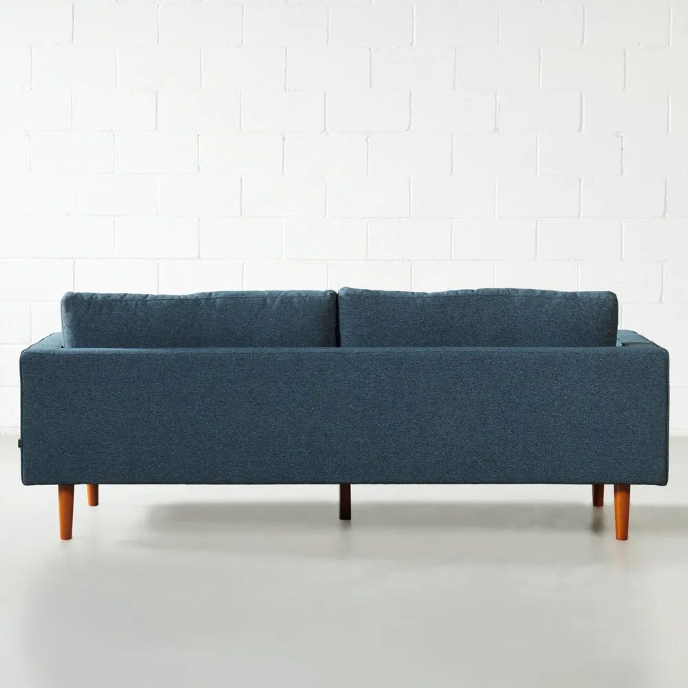 FONDA - Blue Fabric 3-Seater Sofa