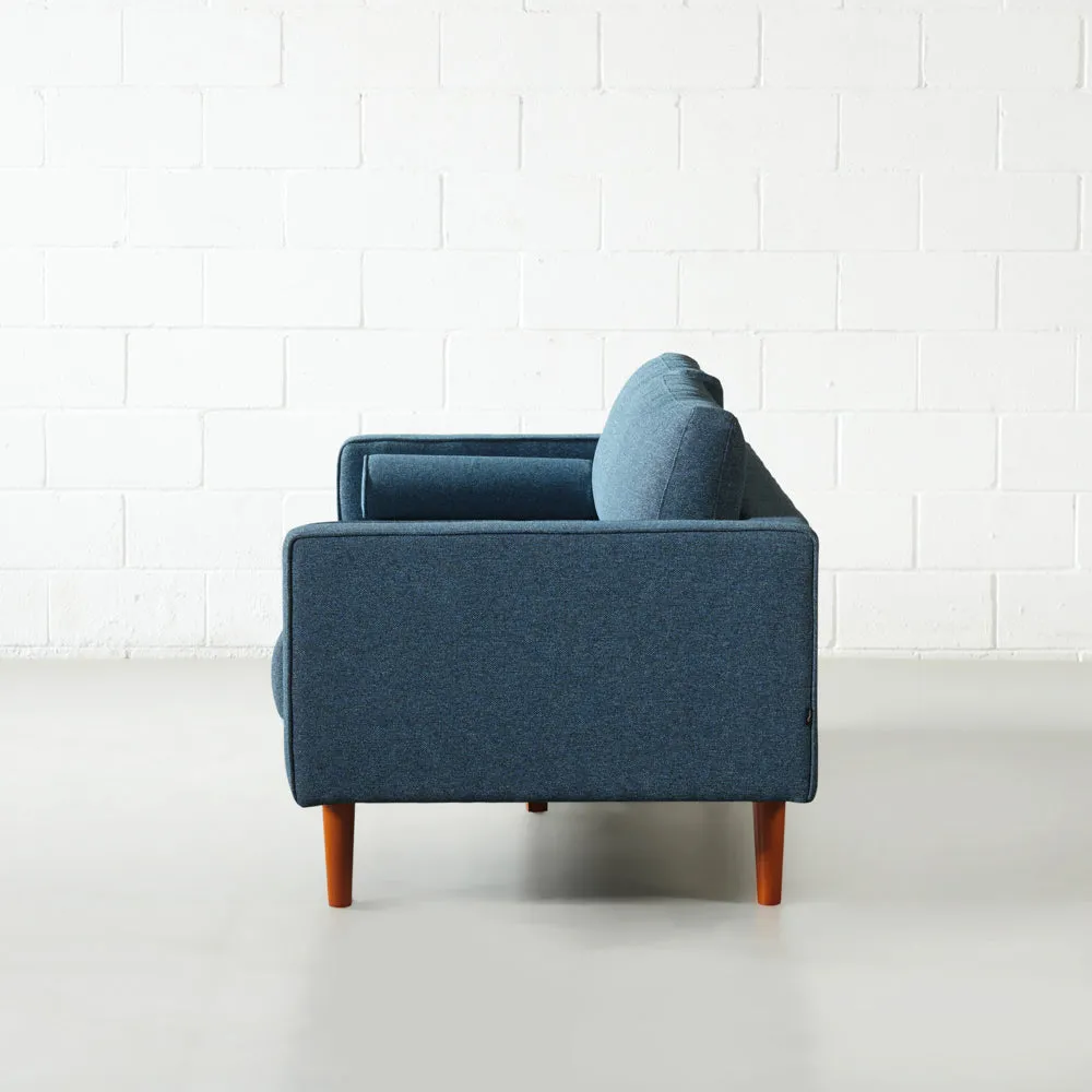 FONDA - Blue Fabric 3-Seater Sofa