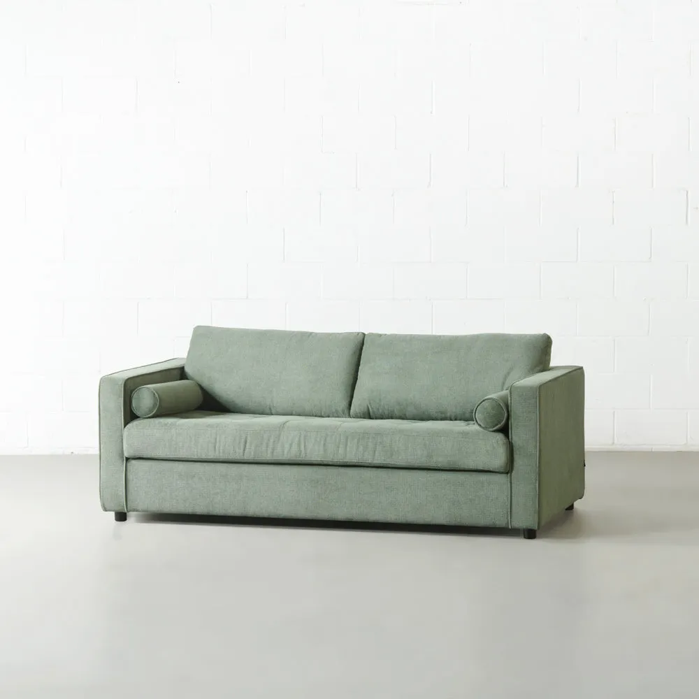 FONDA - Green Fabric Sofabed with Memory Foam Mattress