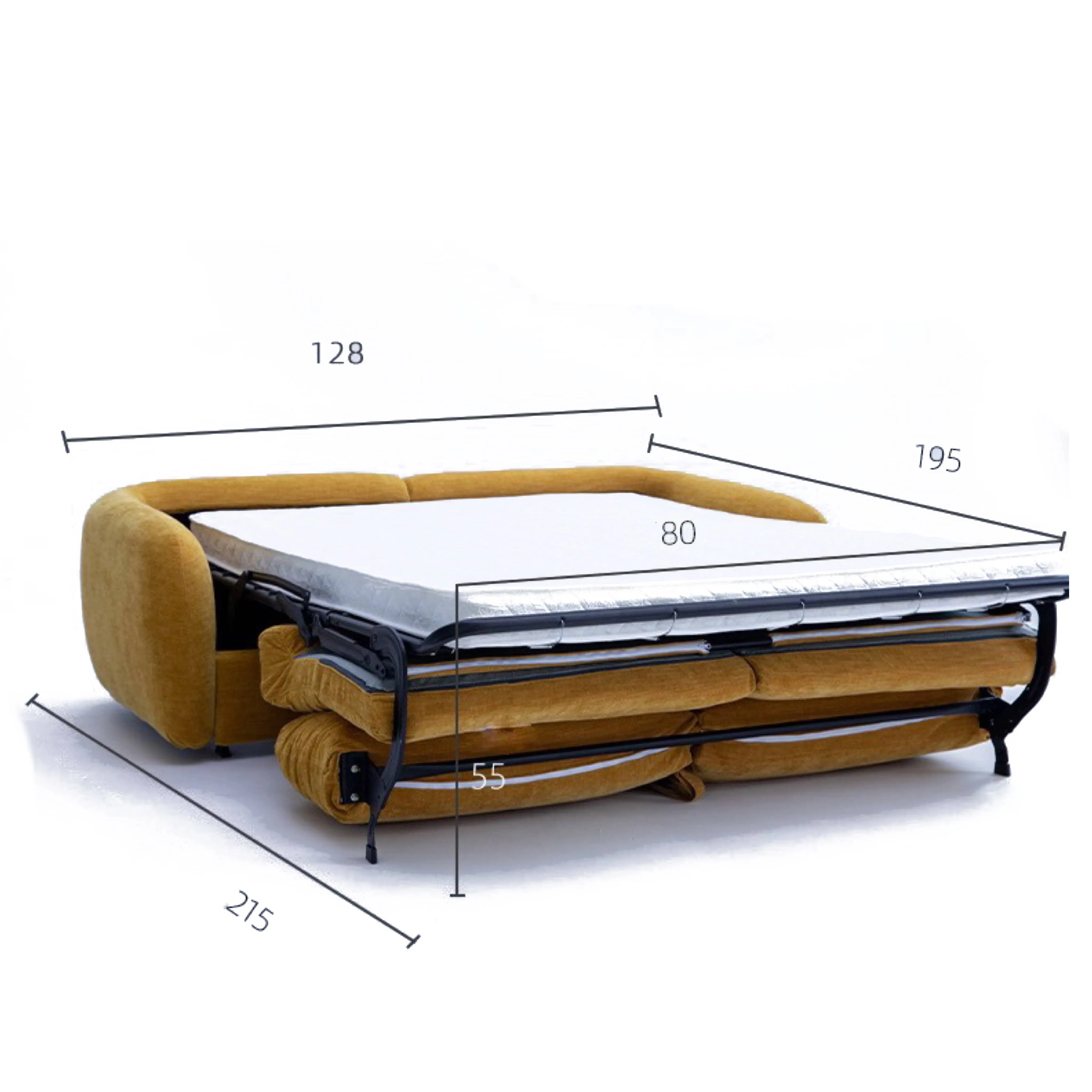 Gabriela Velvet Foldable Sofa Bed