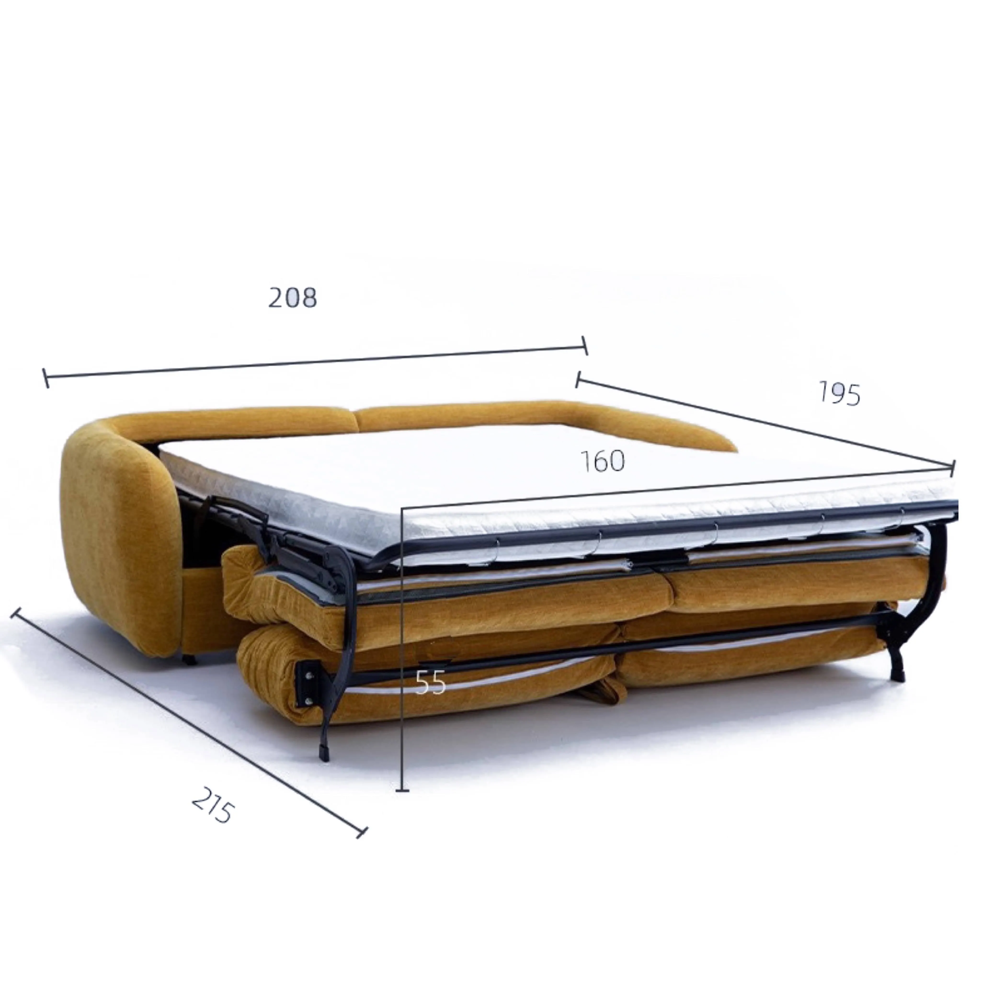 Gabriela Velvet Foldable Sofa Bed