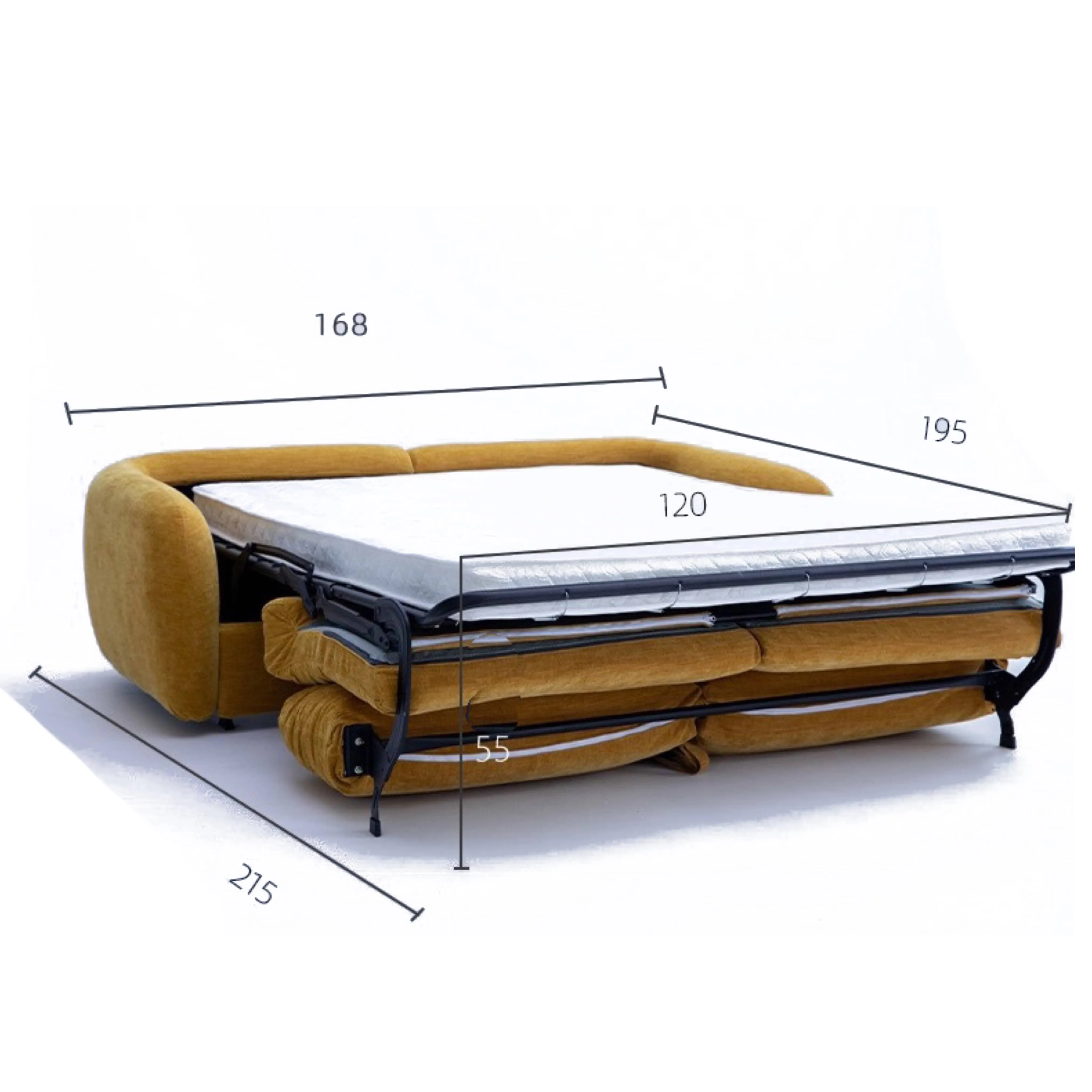 Gabriela Velvet Foldable Sofa Bed