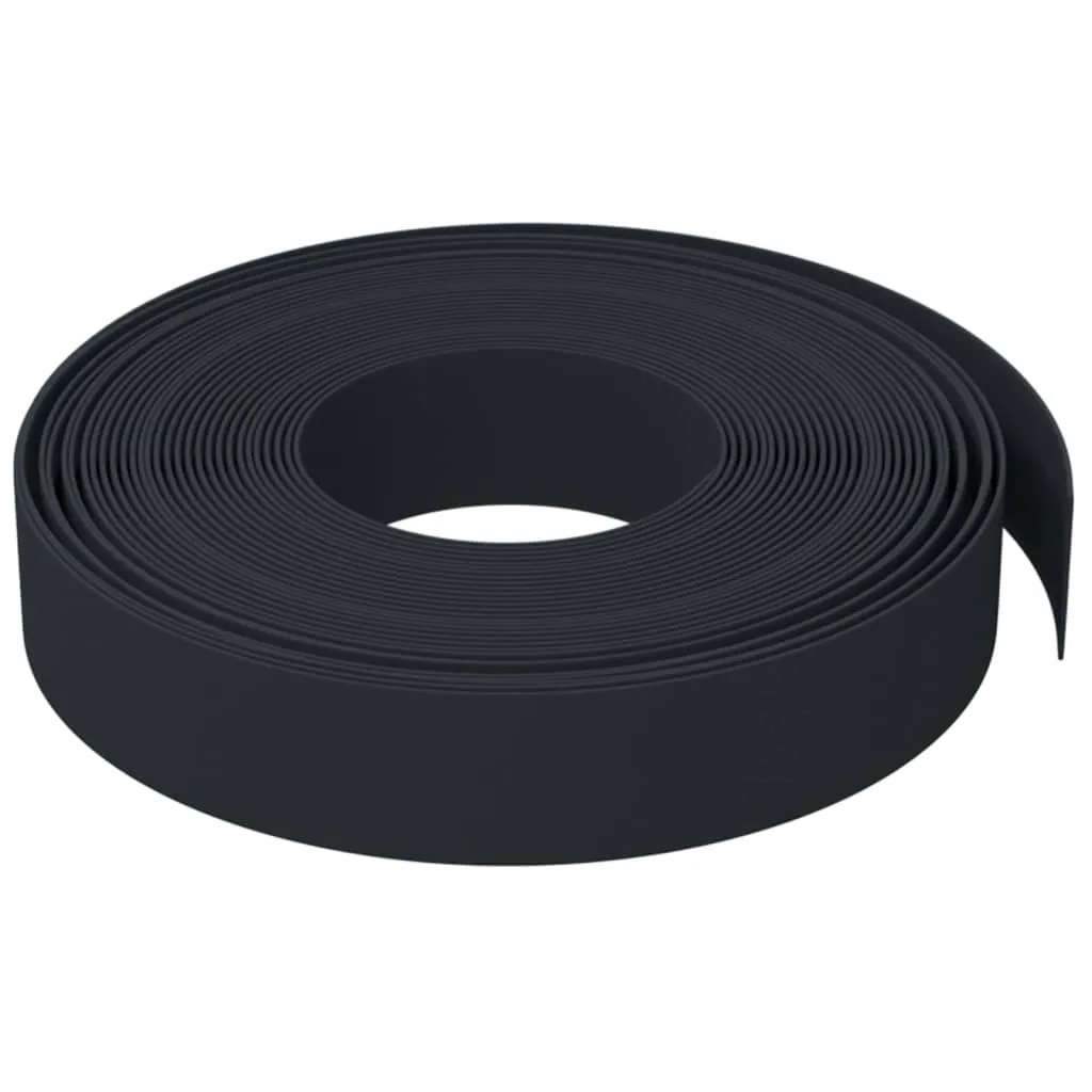 Garden Edgings 4 pcs Black 10 m 10 cm Polyethylene