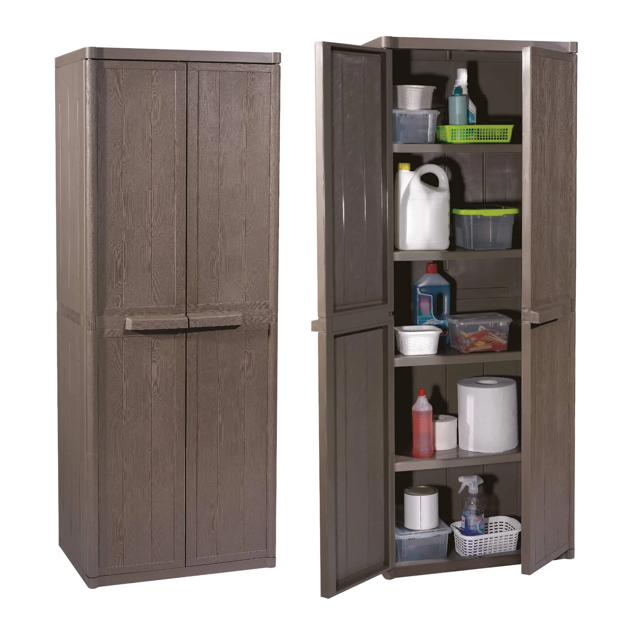 Gensini multipurpose cabinet wood finish style