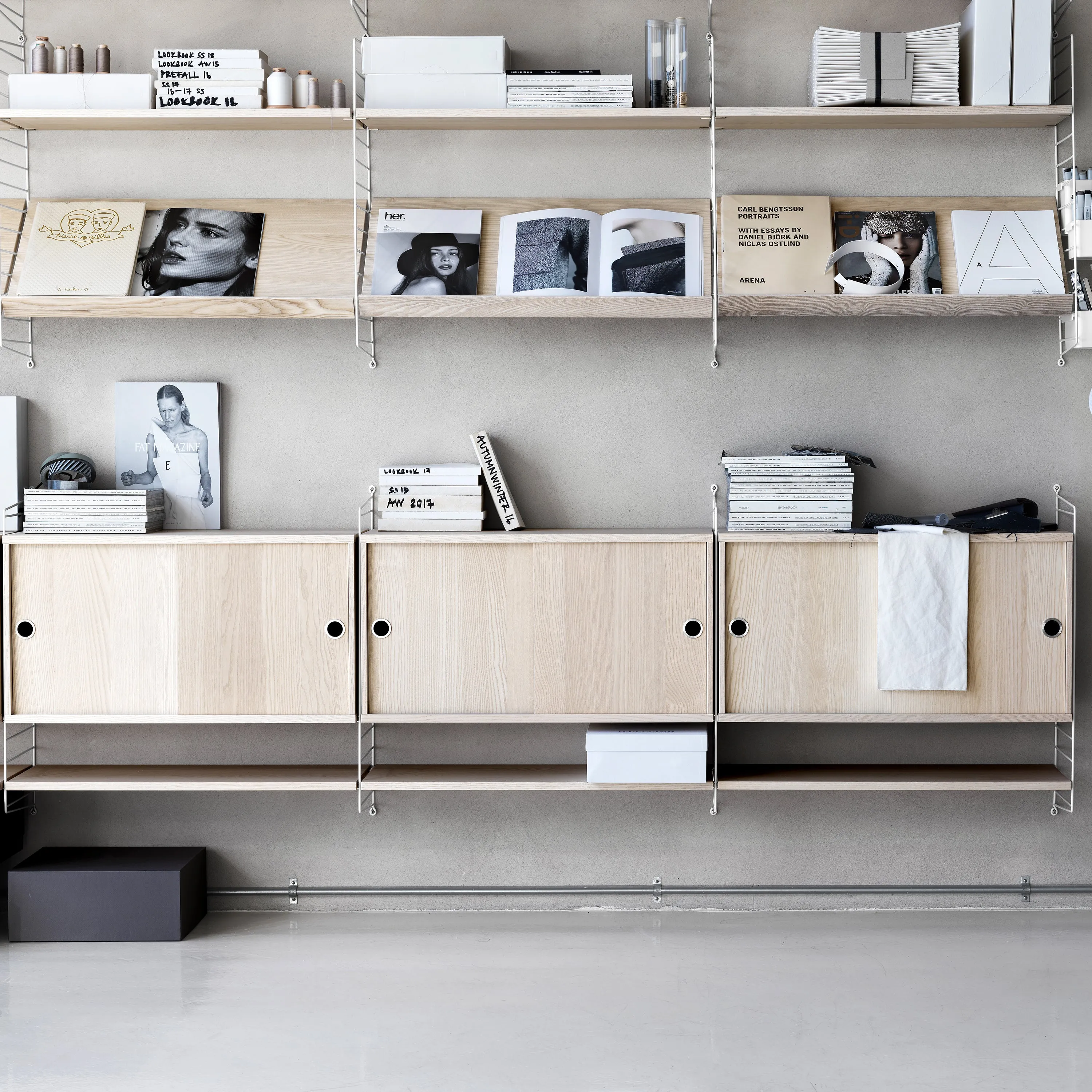 Horizontal Wall Cabinet Shelving Unit