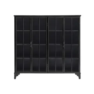 Iron Cabinet | Black 120x32x114cm